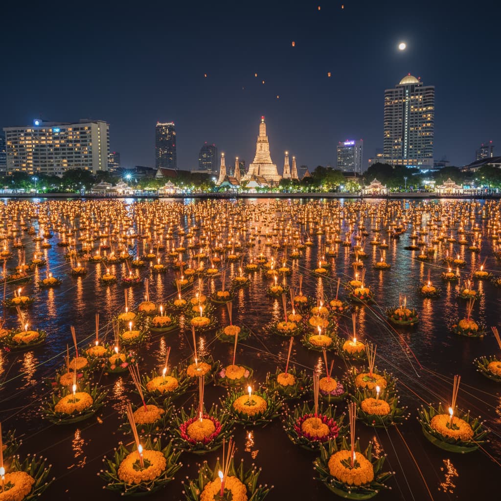 Loi Krathong: Ribuan Cahaya Mengapung di Sungai-Sungai Thailand